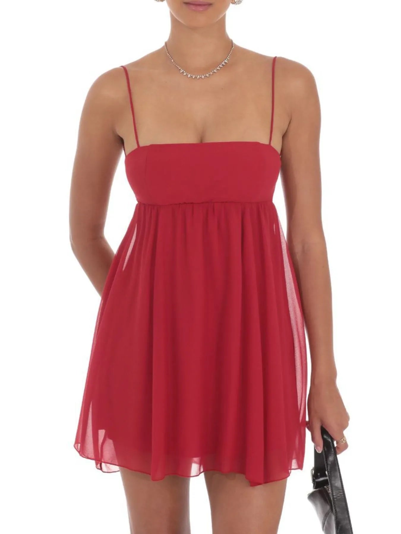 Tie Back Spaghetti Strap Mini Dress b5d829d7-1f52-4723-bba2-0c46cfea5ad5-Max-Origin