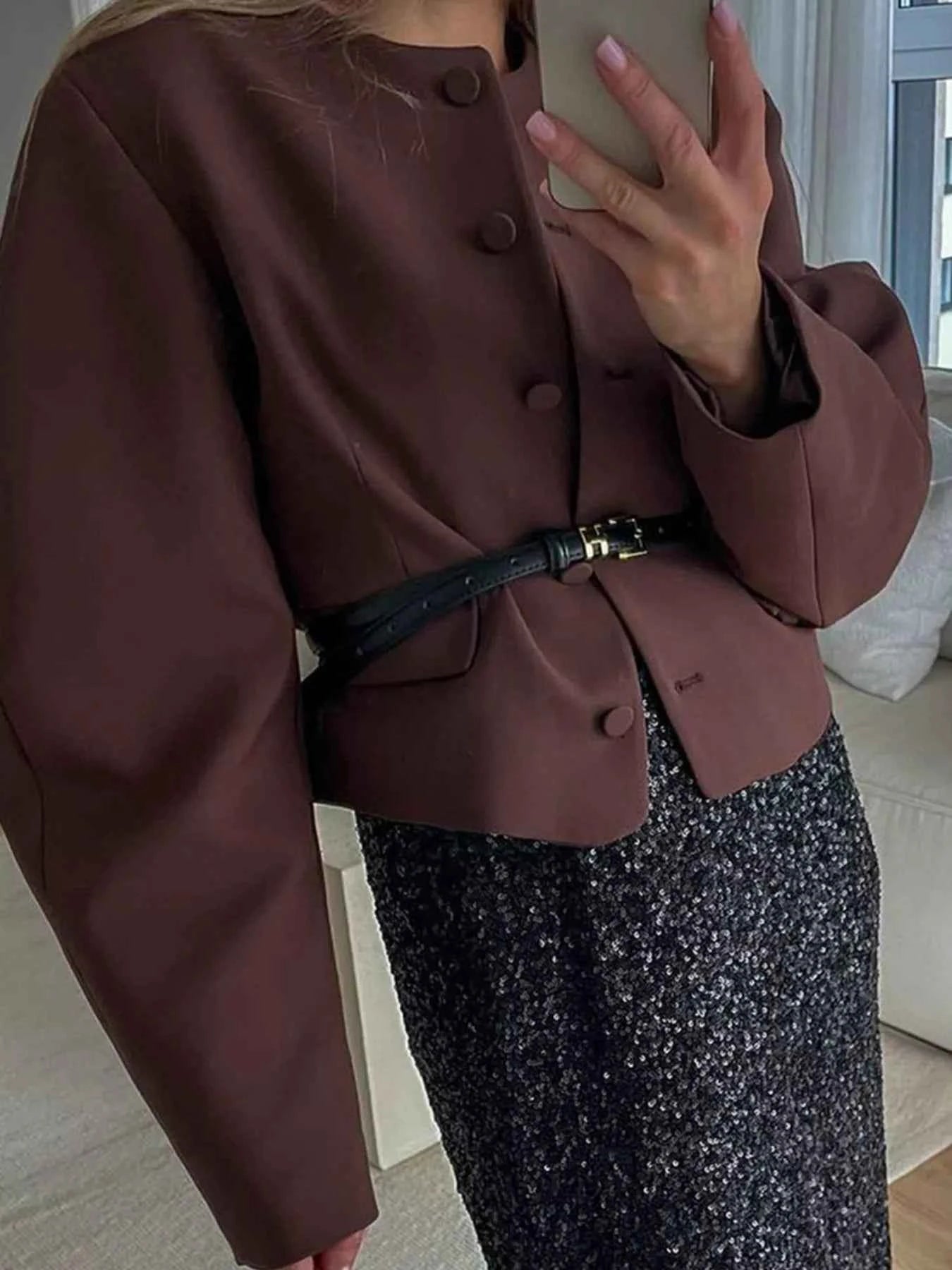 Button Up Long Sleeve Jacket Brown b61209143a1543829fcc692d18db5a15-Max-Origin