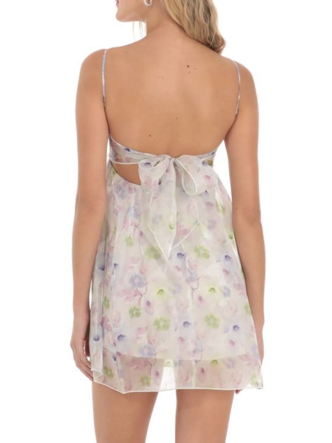 Tie Back Spaghetti Strap Mini Dress b6953a19-9071-42b6-bc26-7367e0b5a462-Max-Origin