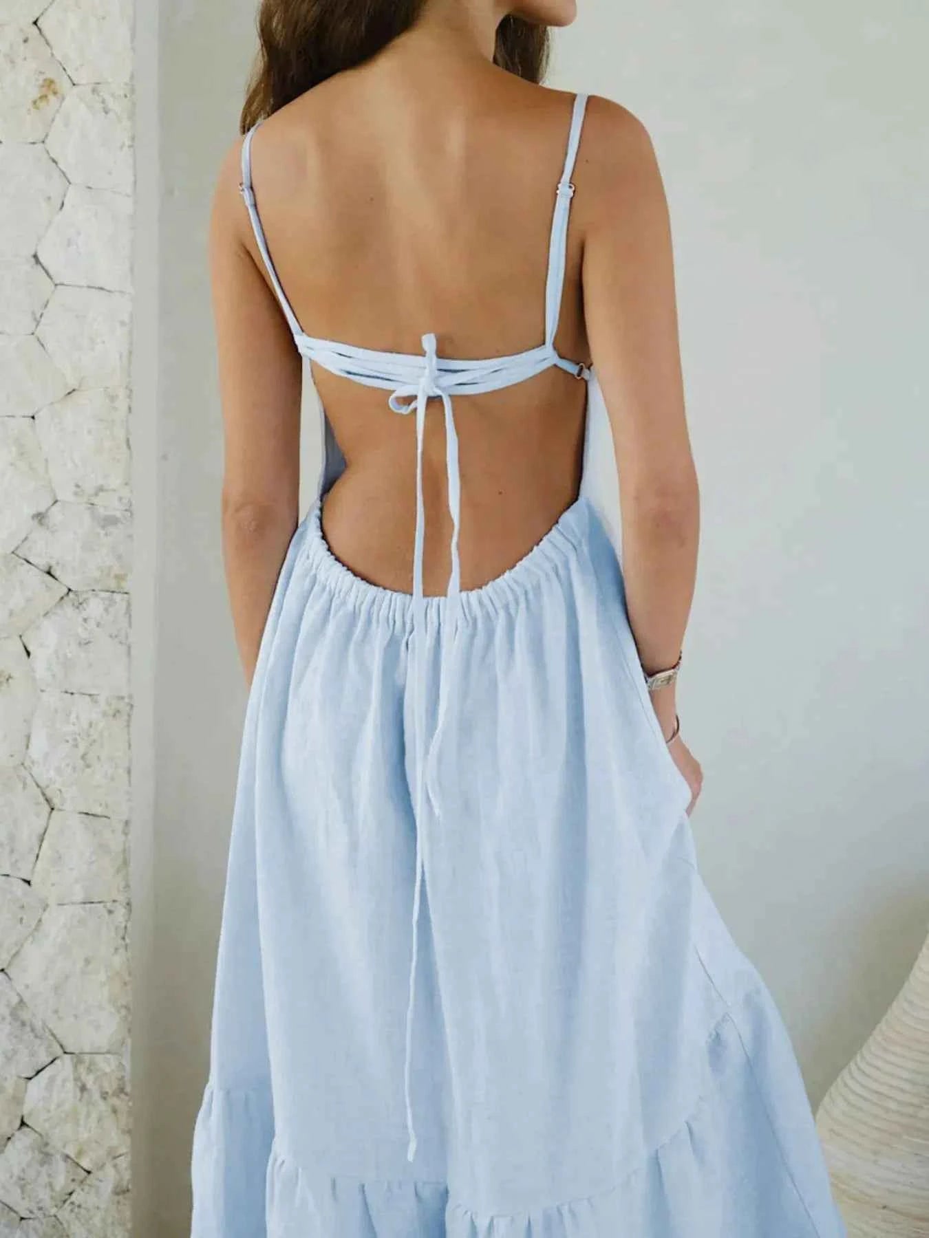 Tiered Maxi Cami Dress with Ruffled Hem b9662389-c75b-44a8-9461-15623c4f6063-Max-Origin