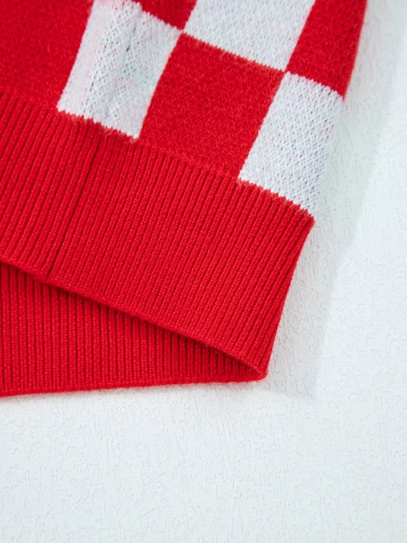 Christmas Tree Pattern Checkered Button V Neck Cardigan baa53c2d5fa0472a9560885242b19955-Max-Origin