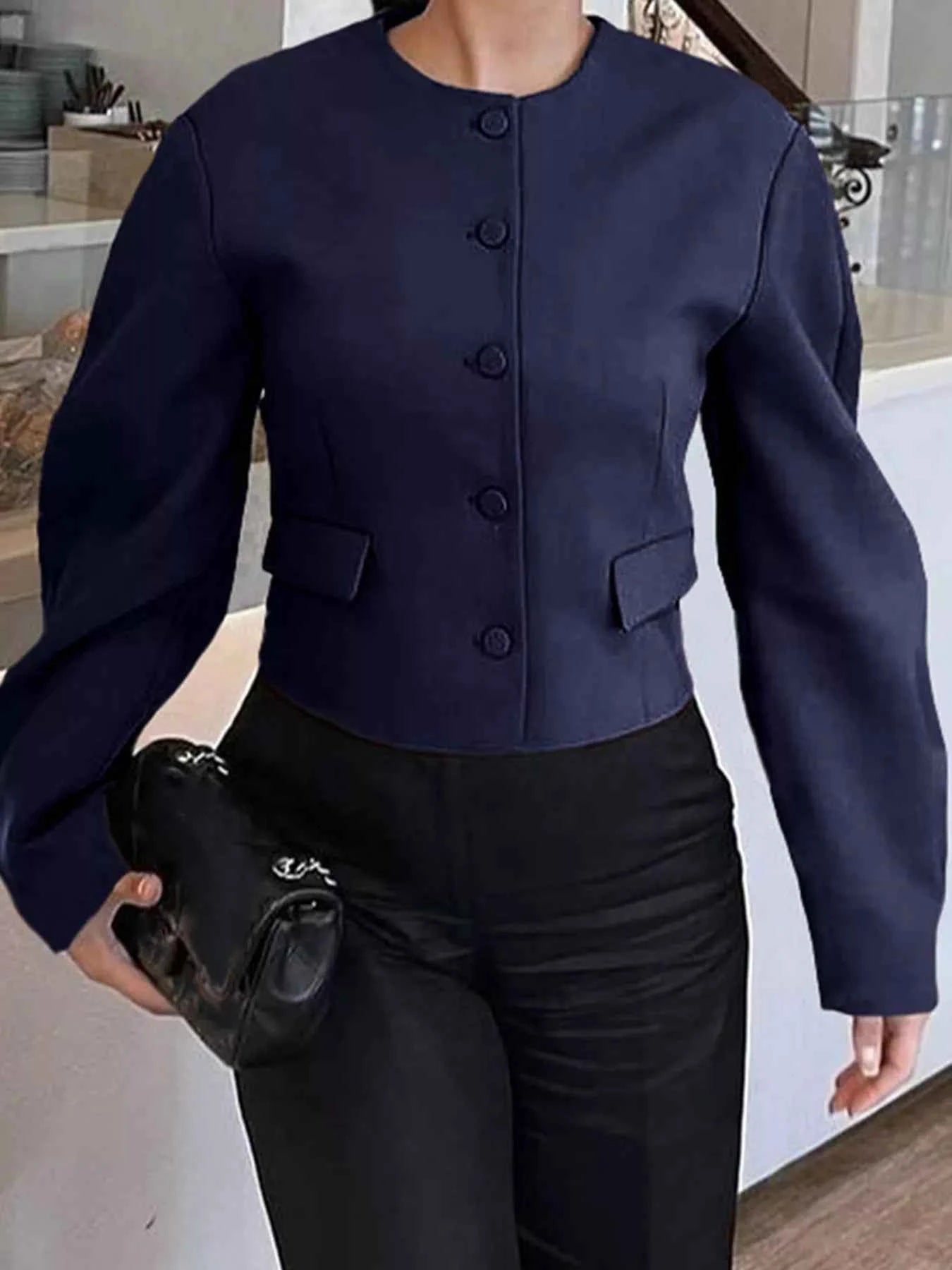 Button Up Long Sleeve Jacket bb0aef16009f4f138a5bd6e086d781be-Max-Origin