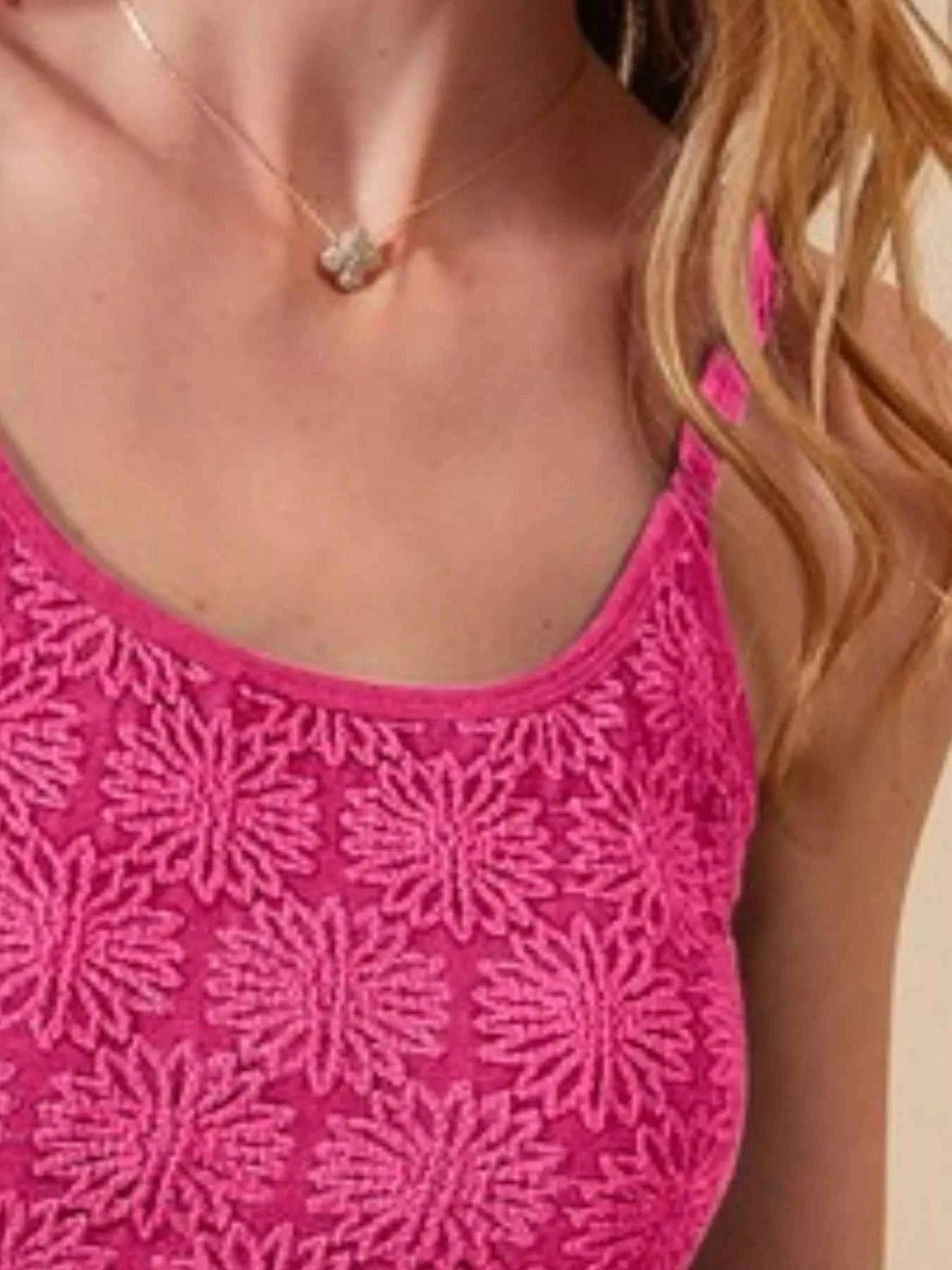 SO ME Two Tone Floral Seamless Tank Top bd330aa3-0b6b-4001-af26-288c41b8b8e9-Max-Origin