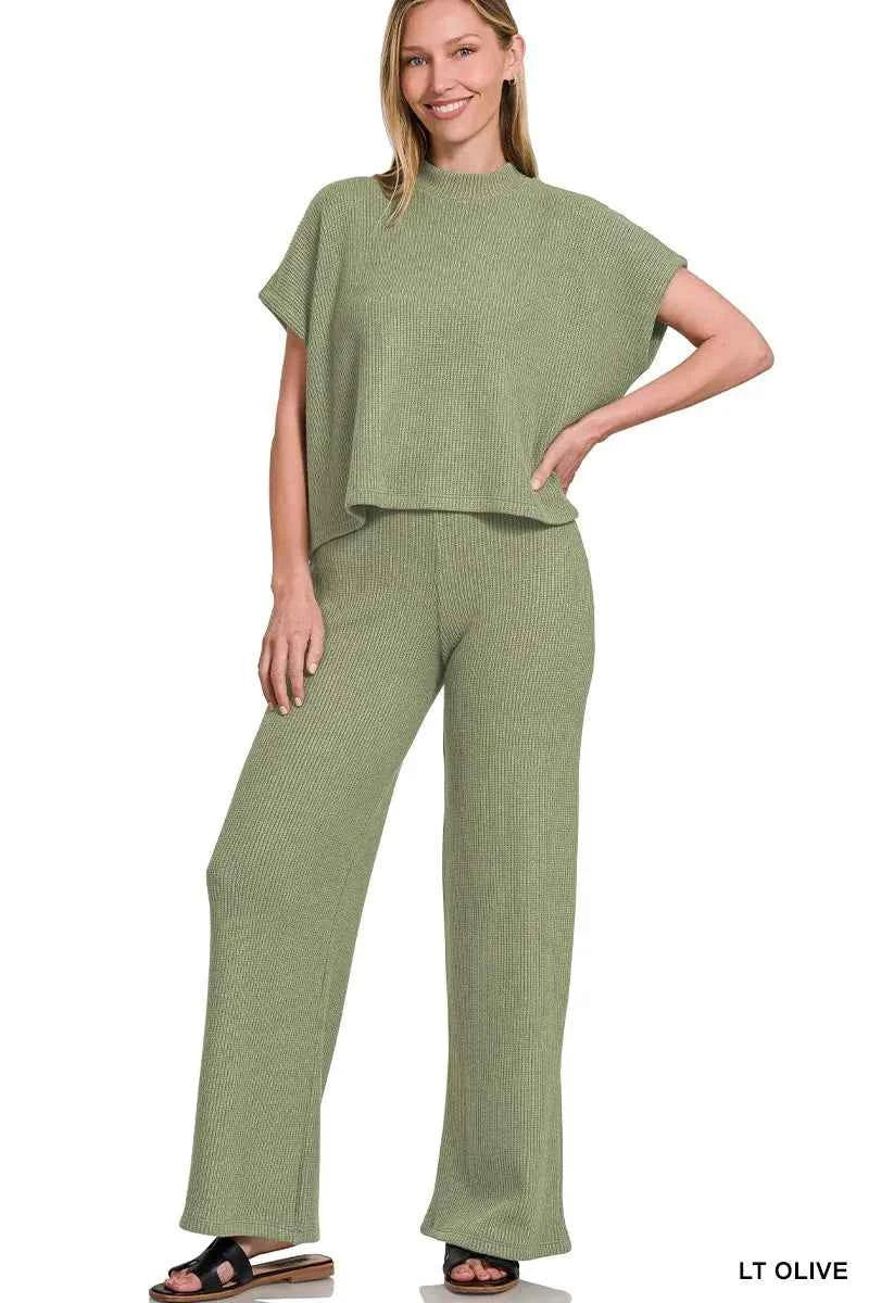 Zenana Sweater Boxy Top & Long Pants Set LT OLIVE bdb9748808c04552856b6c1c9307915a-Max-Origin