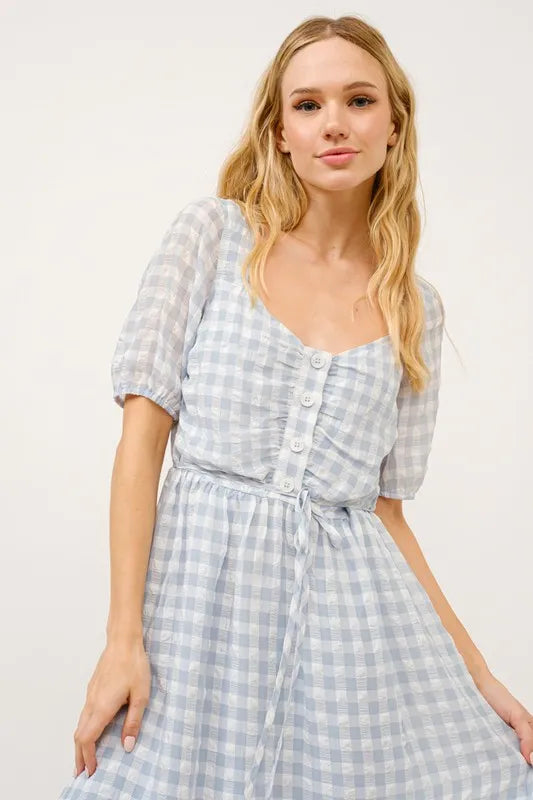 And The Why Puff Sleeve Ruched Button Front Gingham Dress bf5cbb414c0b470bab7eb7de09c8bc97-Max-Origin