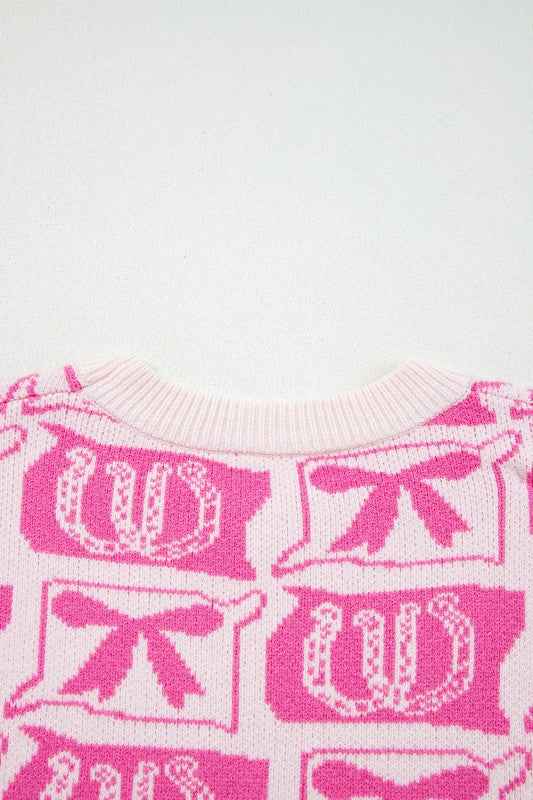 Western Bows & Horseshoes Long Sleeve Sweater bfffd3d3-4503-47cd-9eb5-abae16c96654