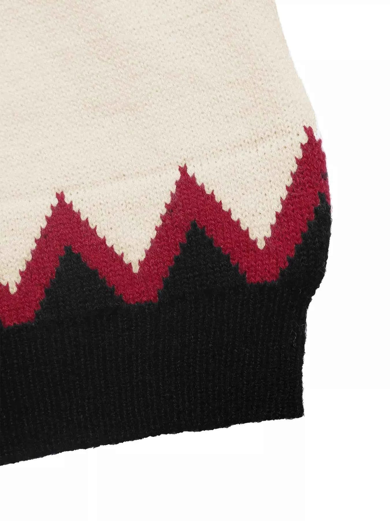 Chevron Pattern Long Sleeve Sweater c00a4342d6fd4e97ae9a9554550268d0-Max-Origin