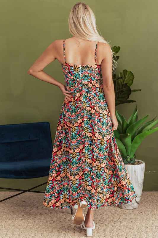 Danielle Boho Floral High Waist Maxi Dress c0f0972e-757a-4583-bfd8-d47654a90e58