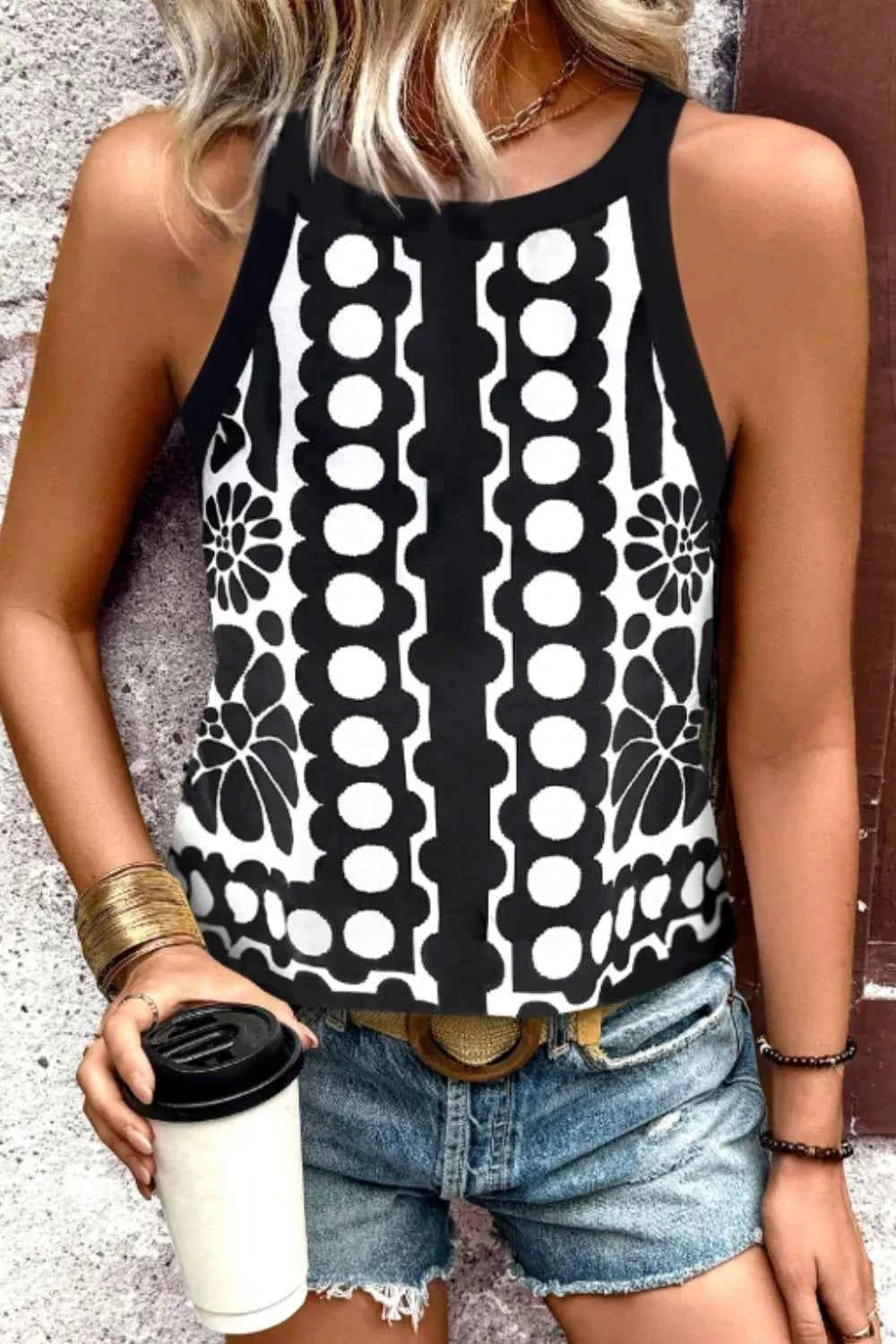 Geometric Print Sleeveless Tank Top c29ff2ab-1522-4aac-935a-ebb94824126b-Max-Origin