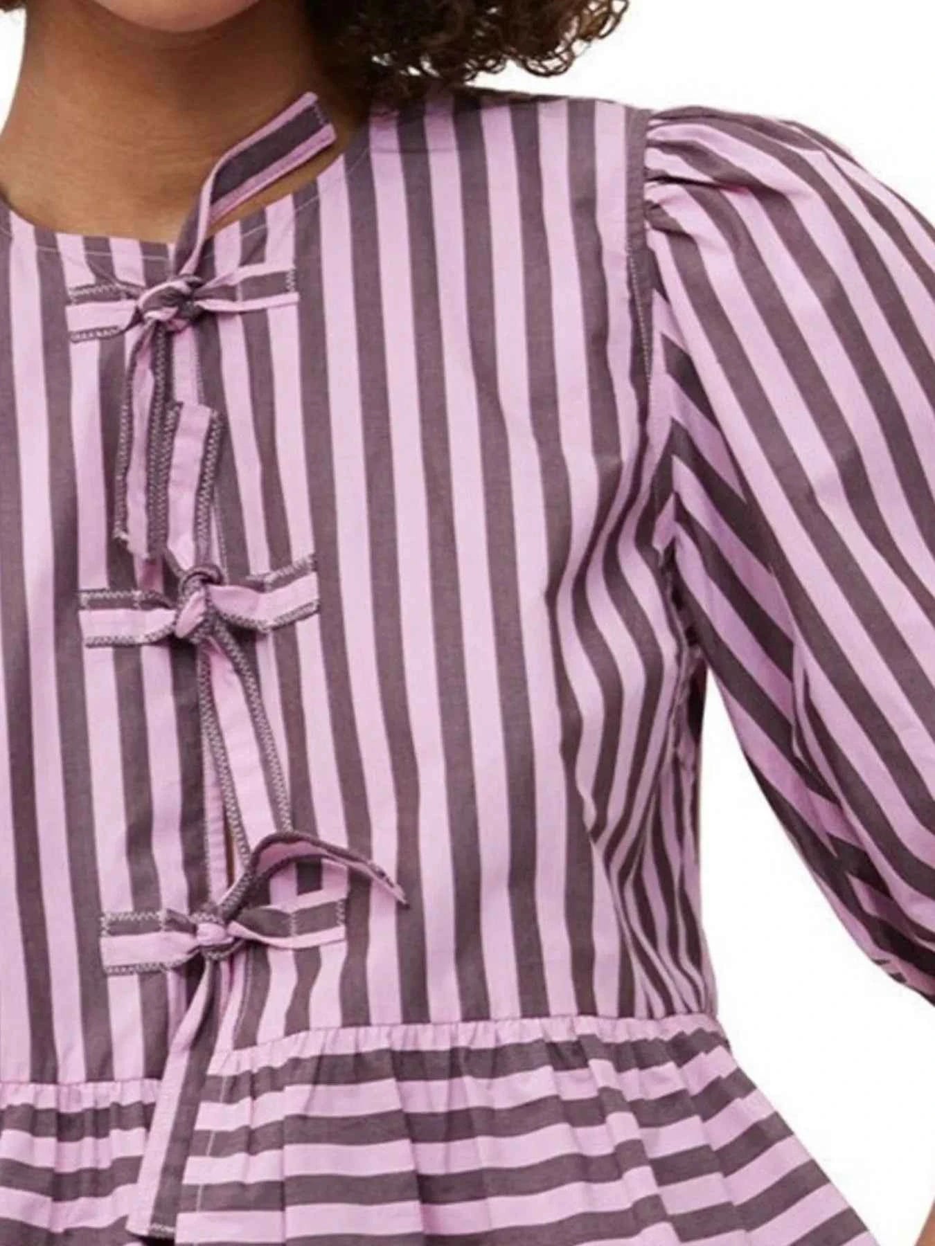 Puff Sleeve Bow Tie Blouse c4617686-ed9c-4173-a66f-ec7b6c6bef06-Max-Origin