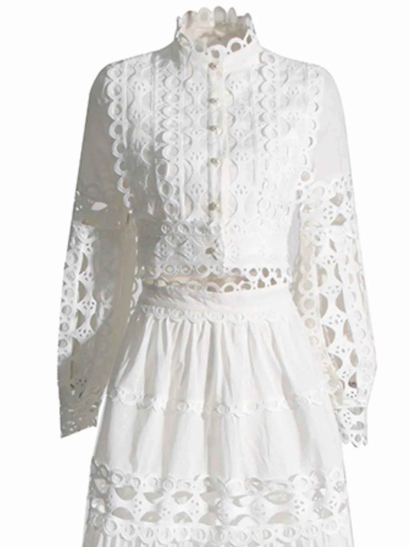 Lace Button Up Long Sleeve Top and Skirt Set c518a587-b805-496a-8c6a-62e376d0ad64-Max-Origin