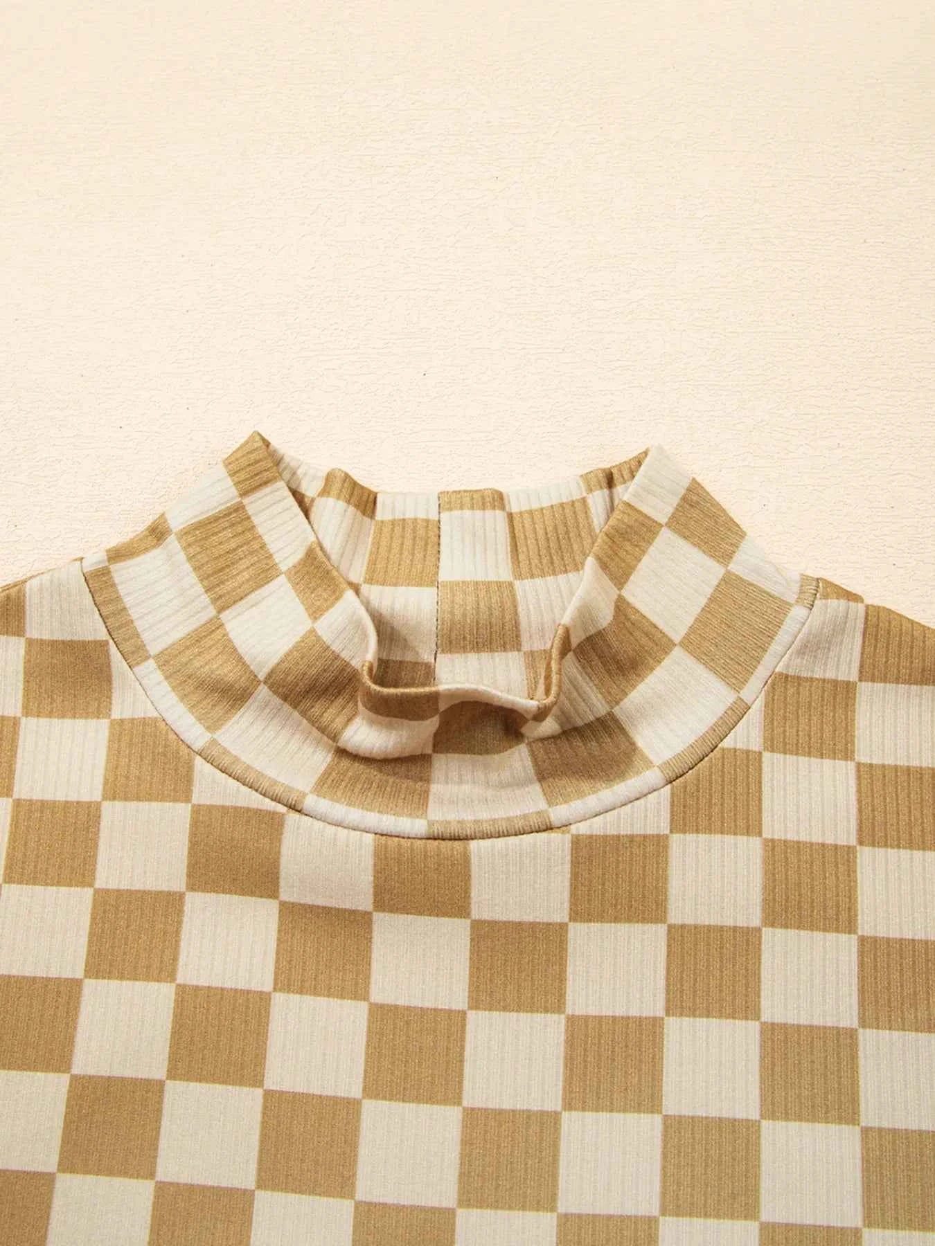 Check Pattern Turtleneck Slim Long Sleeve Tee c63a3d3303d54c7381923b5f1c195285-Max-Origin