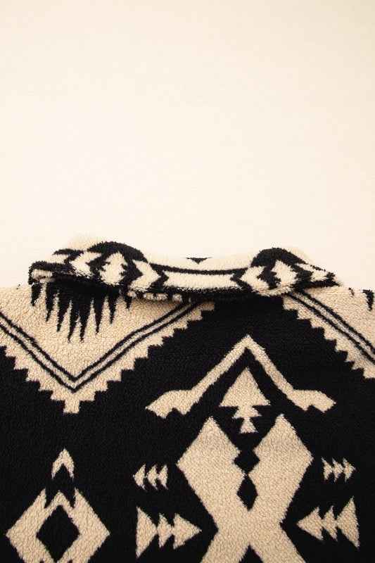 Western Aztec Fleece Half Zip Sweatshirt c68f16a4-0ab7-441d-a706-7cadaaa6b0a1