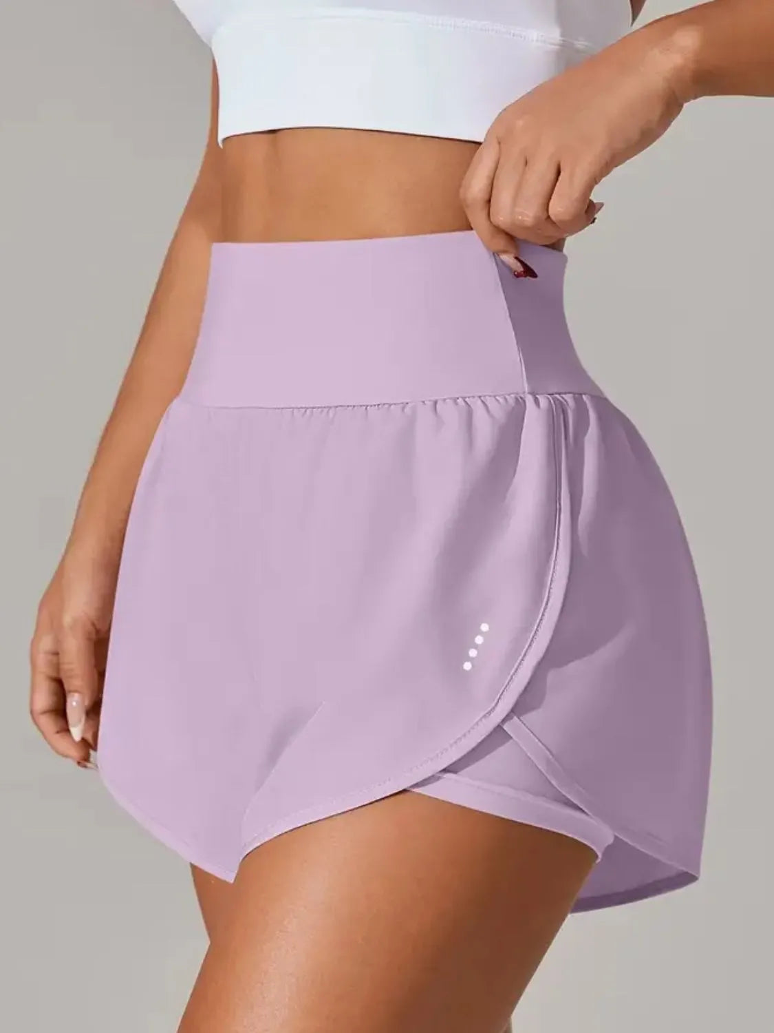 Pocketed High Waist Active Shorts Pink Purple c7f724bd-0c23-470a-bdea-4075ae455ff2-Max-Origin