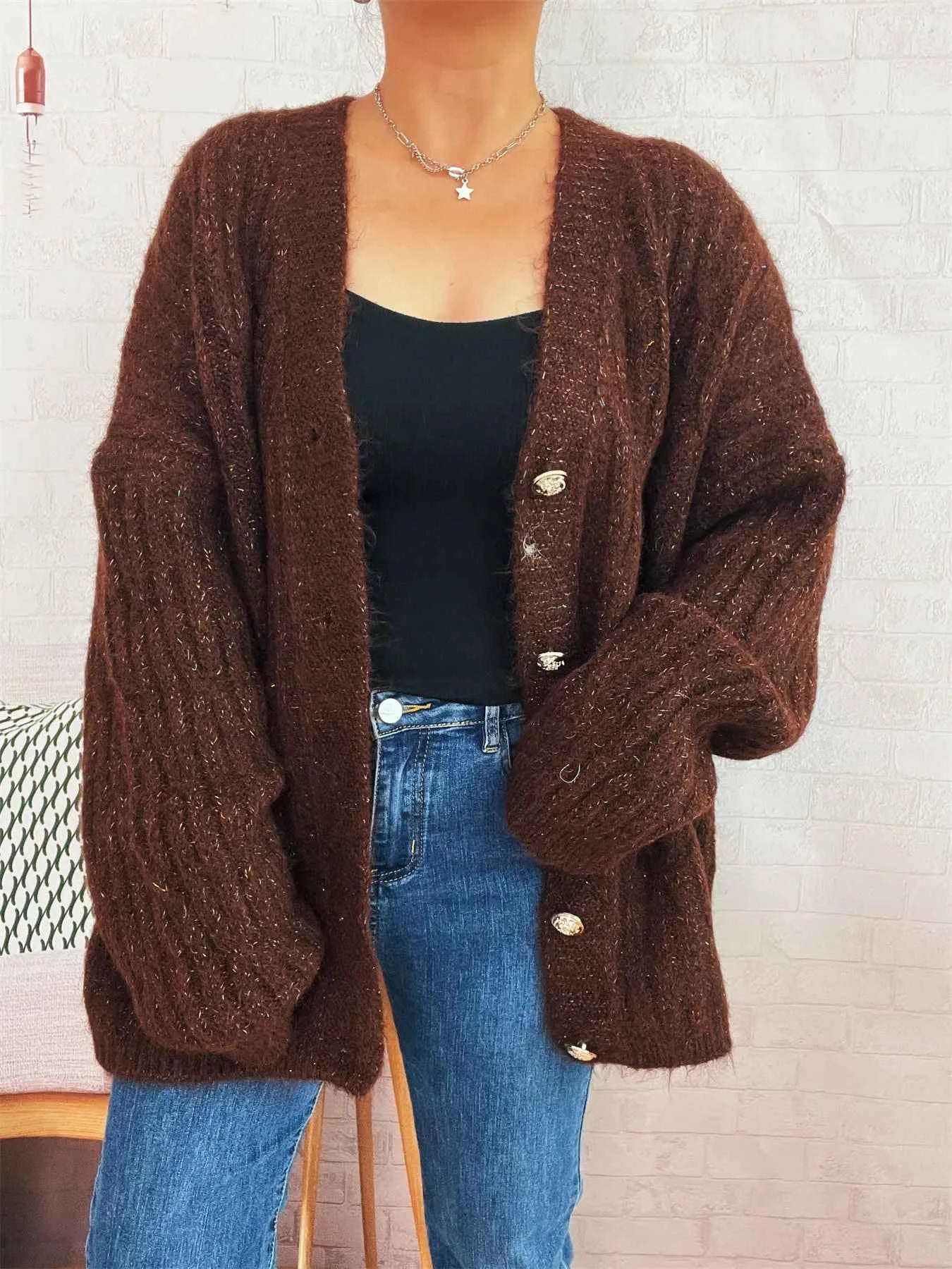 Cable Knit Button-Up Cardigan c80f48e98fed47e4a5c78b261987e2d2-Max-Origin