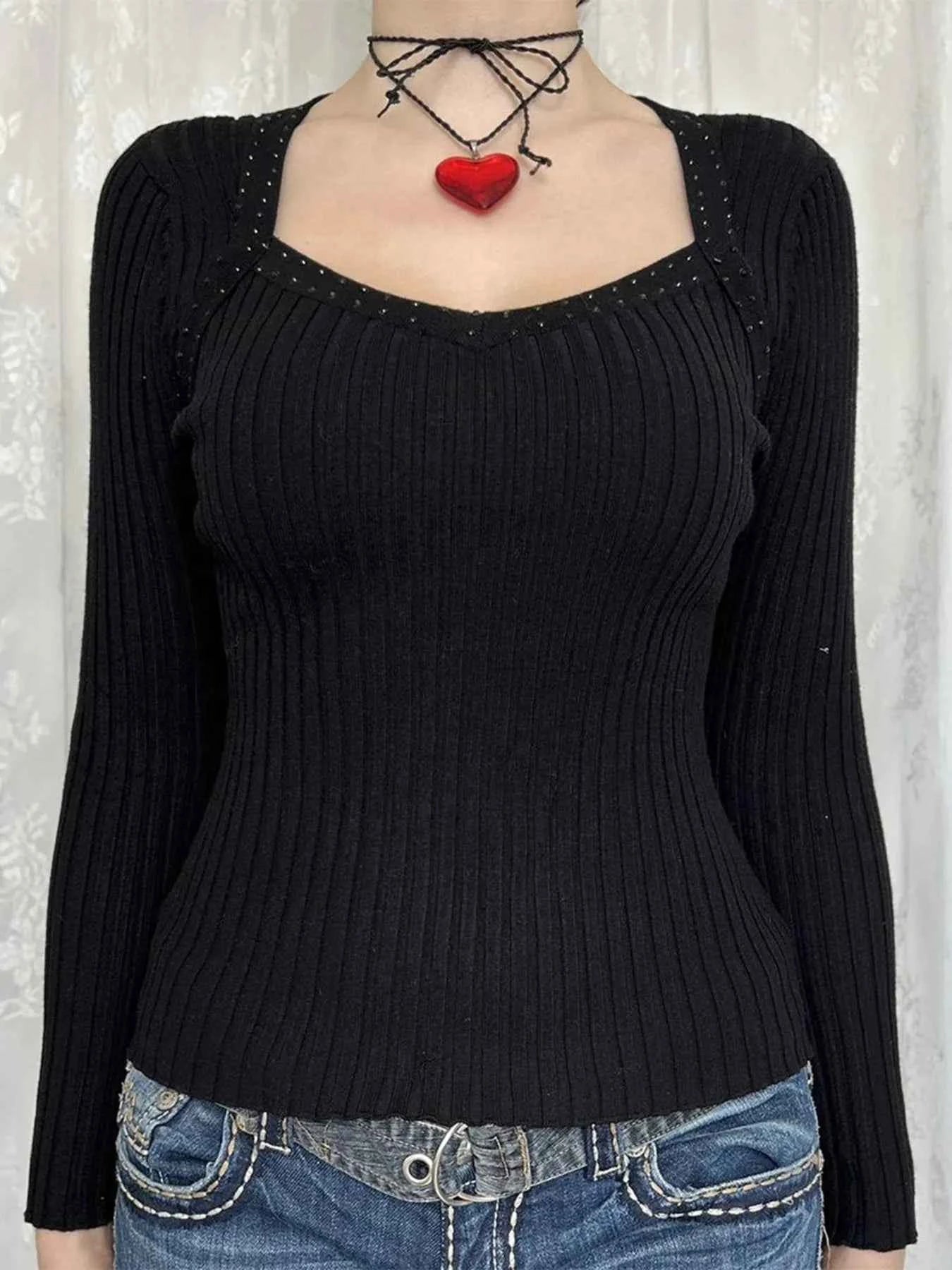 Long Sleeve Ribbed Knit Top c9fc8e6777e8443e840b7eb1514b4dc3-Max-Origin