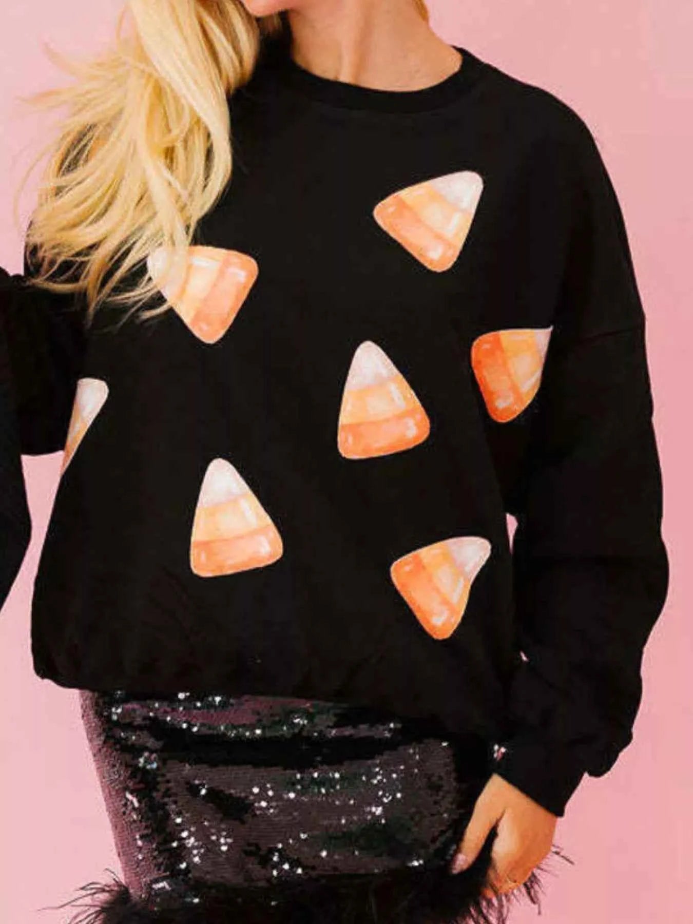 Halloween Sequin Round Neck Sweatshirt caefb9b5-d10c-4736-bf21-2916844b6d21-Max-Origin