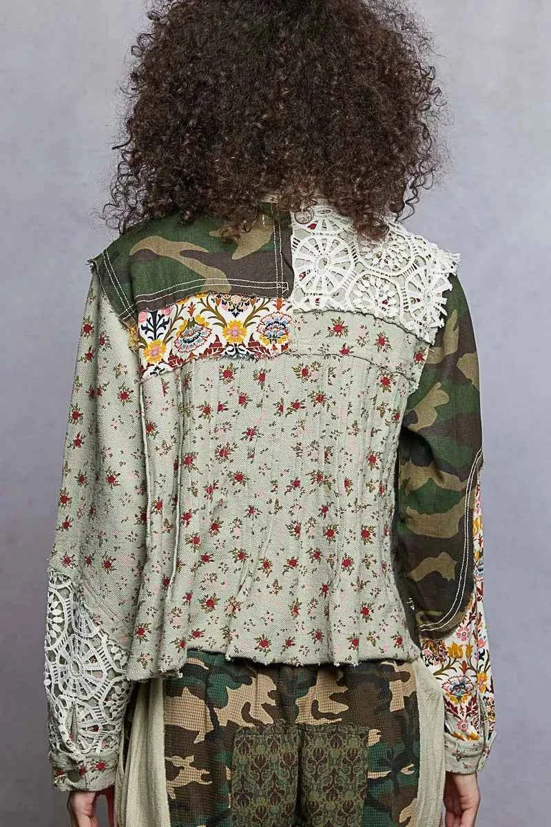 POL Floral Printed French Terry Jacket with Crochet Contrast ccbddda5-8ed1-42c0-993f-cbcd3f42a0a8-Max-Origin