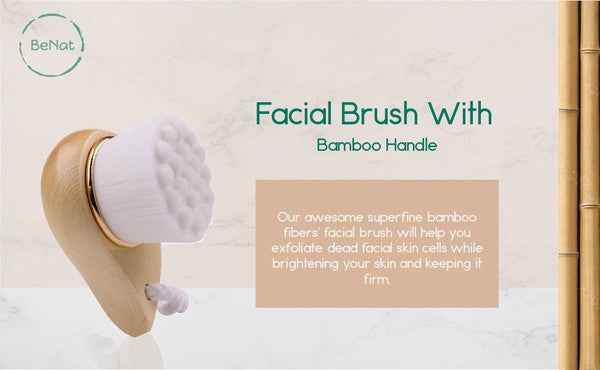 Facial Brush with Bamboo Handle ce170e7f-bc66-48e4-9f24-8163e7fd667e