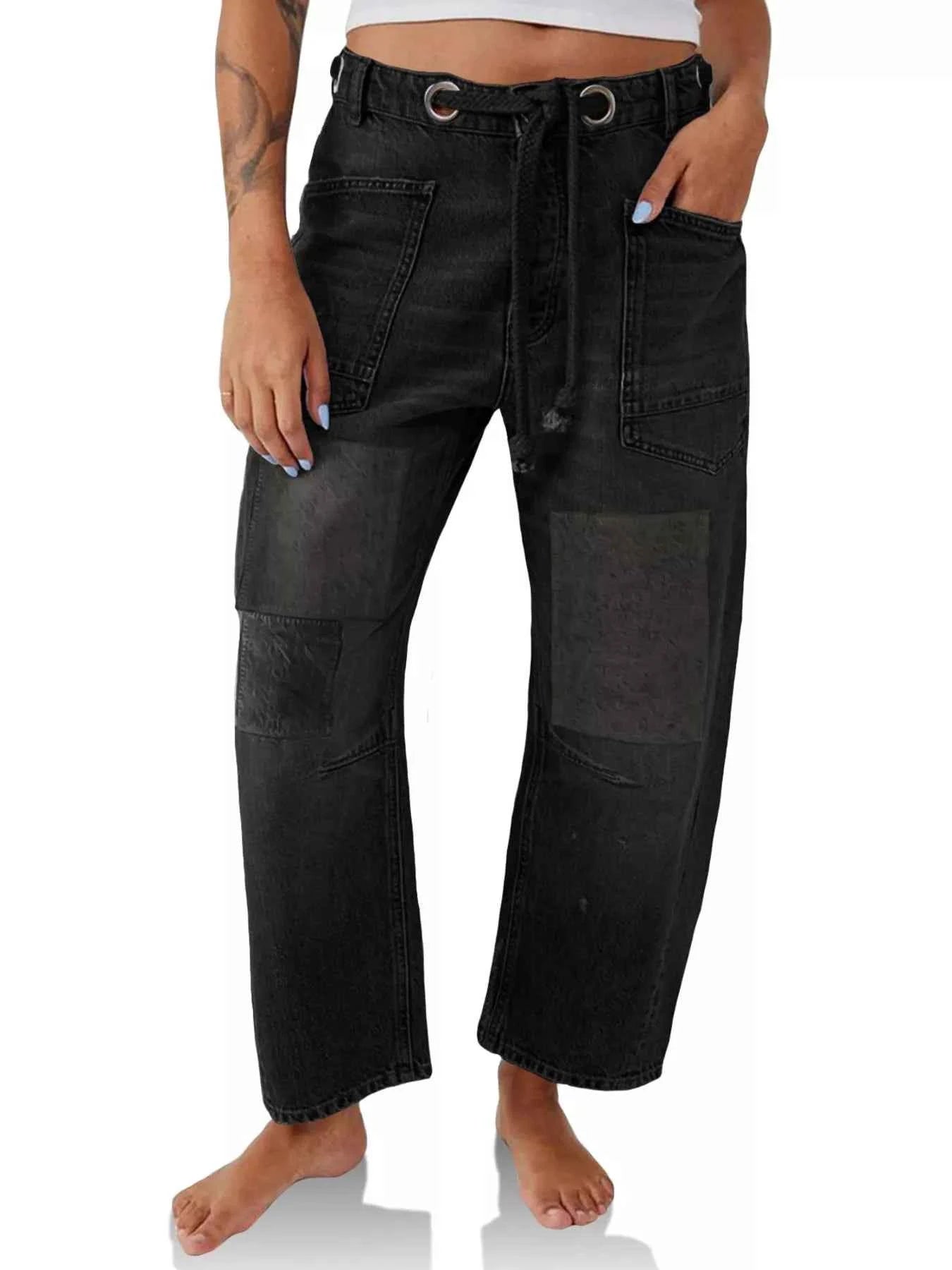 Washed Wide Leg Jeans Black ce89ebb8a57342319e51c1d66524d0b6-Max-Origin