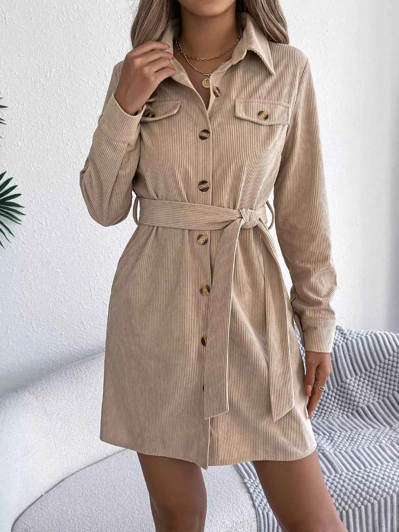 Button-Front Corduroy Shirt Dress cfa4a3fd56c04c9a941dc8d47e2d26e6-Max-Origin