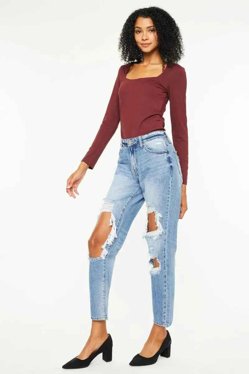 Kancan High Rise Distressed Boyfriend Jeans cfae490d6f5e4fce8b26275297a63497-Max-Origin