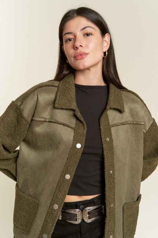 FAUX FUR AND SUEDE JACKET JJO5028 d0f140f3-621f-4755-bd47-460a4b6706ec