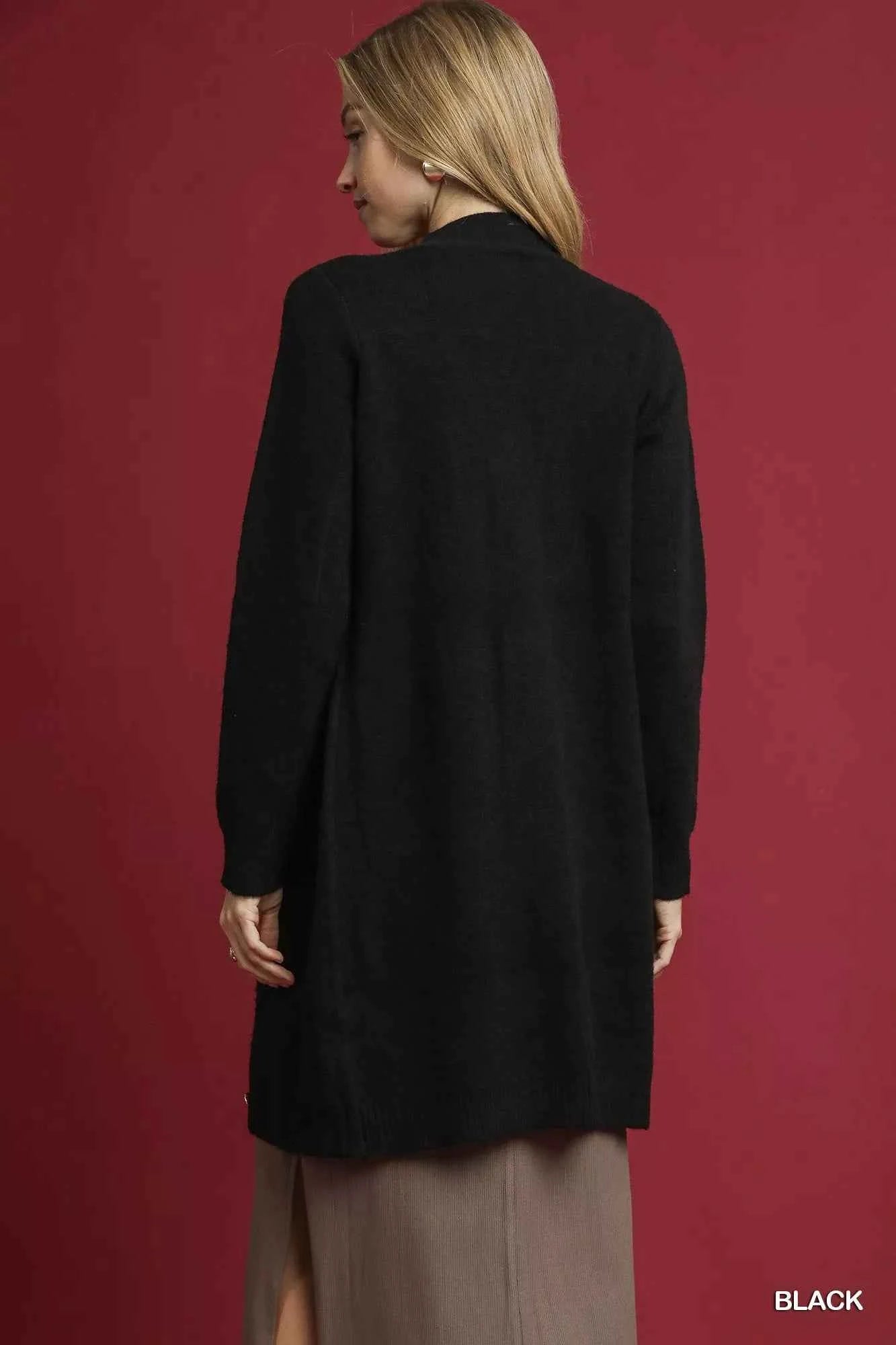 Umgee Button-Down Longline Sweater Cardigan with Front Pockets d0f7c291-563e-440e-9fd5-eca6ec59e8b3-Max-Origin