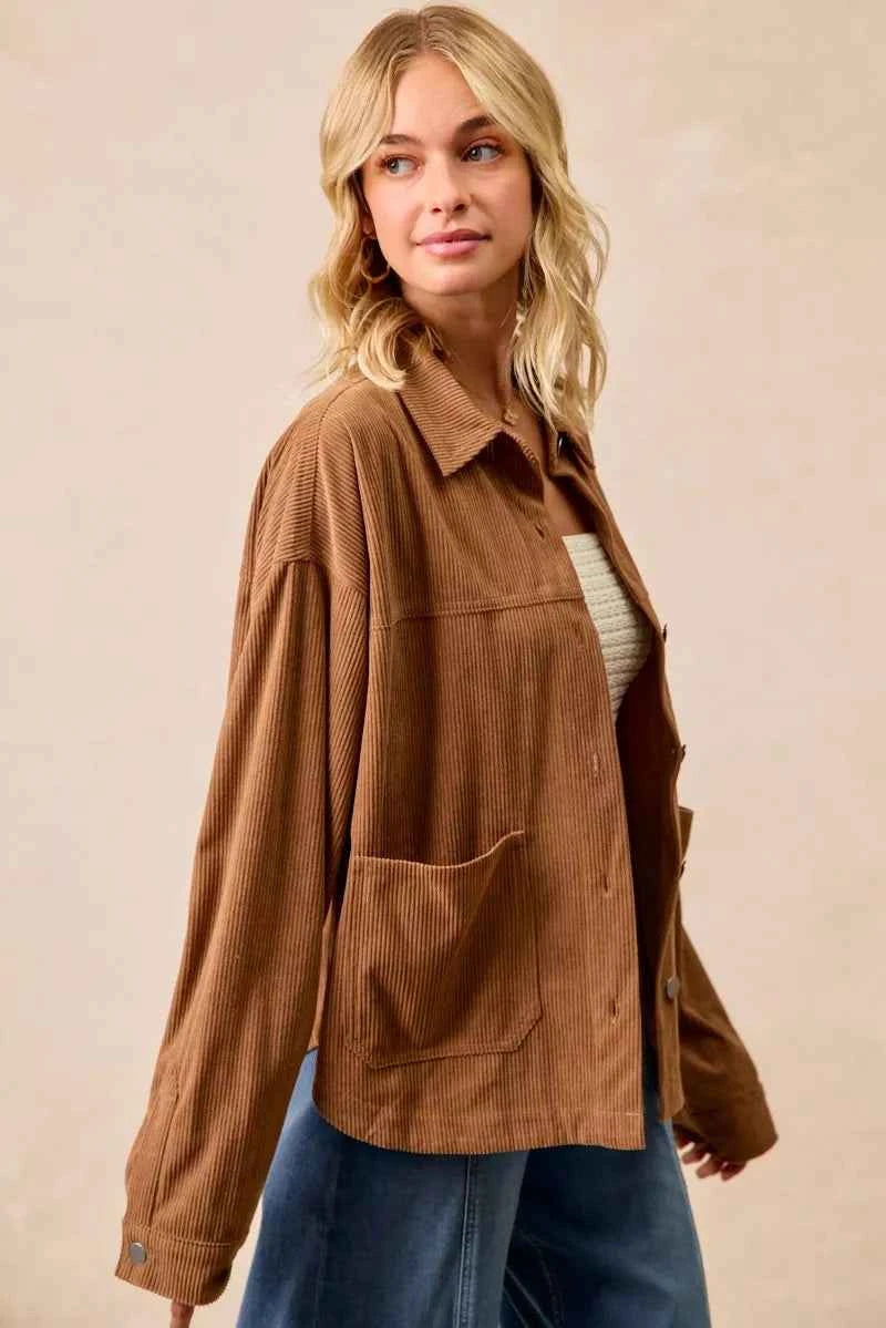 BiBi Corduroy Relaxed Fit Shacket with Back Pleat d210ae33c39e4b0e85f8d365d49eecc1-Max-Origin
