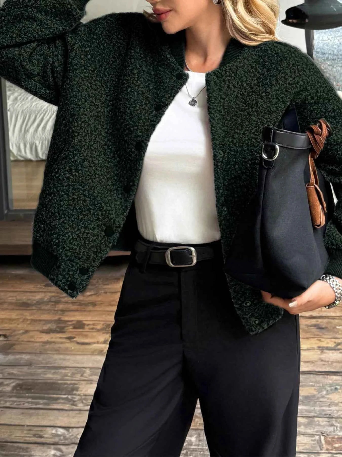 Snap Down Dropped Shoulder Jacket d22e5cb279bc4bc6b012bbb9446afd82-Max-Origin