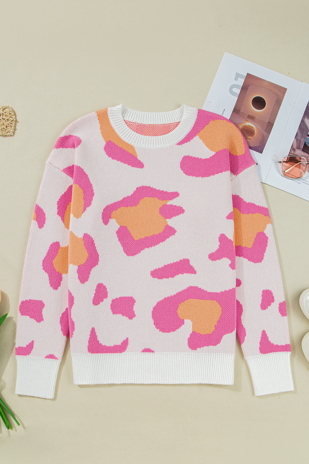 Sachet Pink Cheetah Colorblock Sweater d2b3647c32a4665a