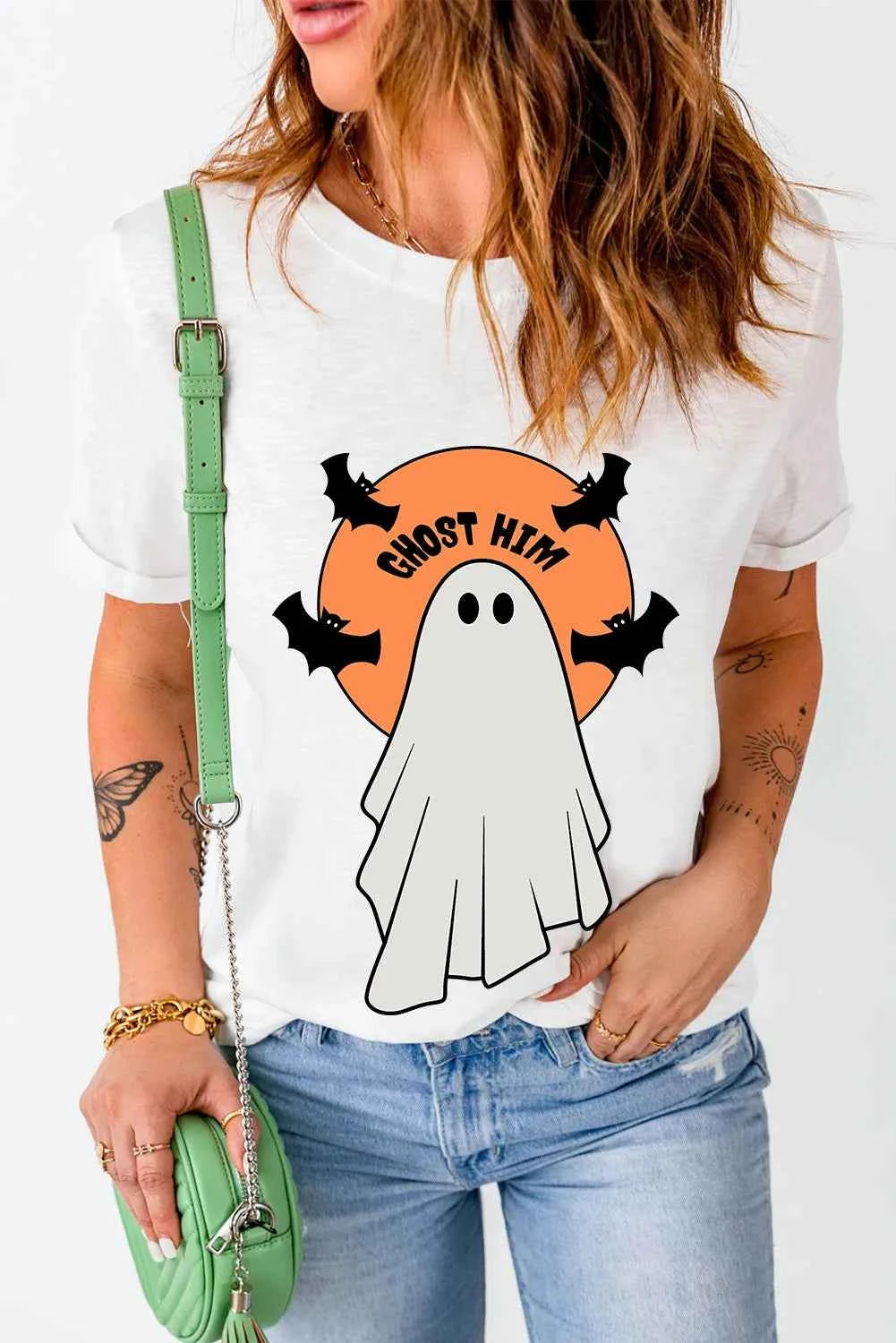 Full Size Ghost Round Neck Short Sleeve T-Shirt d3f5d0f5-efd8-4ff1-8672-c5906e79666d-Max
