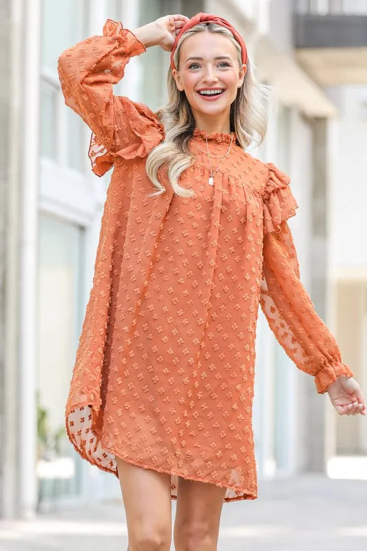 And The Why Lovely Ruffle Shoulder with Textured Woven Dress d406a32ebfe34644b51516a2c040fa8c-Max-Origin