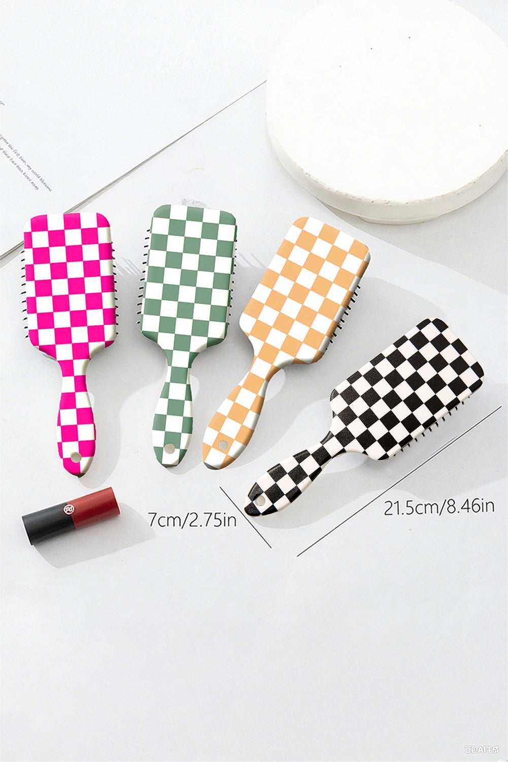 Black Checkered Pattern Air Cushion Comb d41b55d25ee0e26c