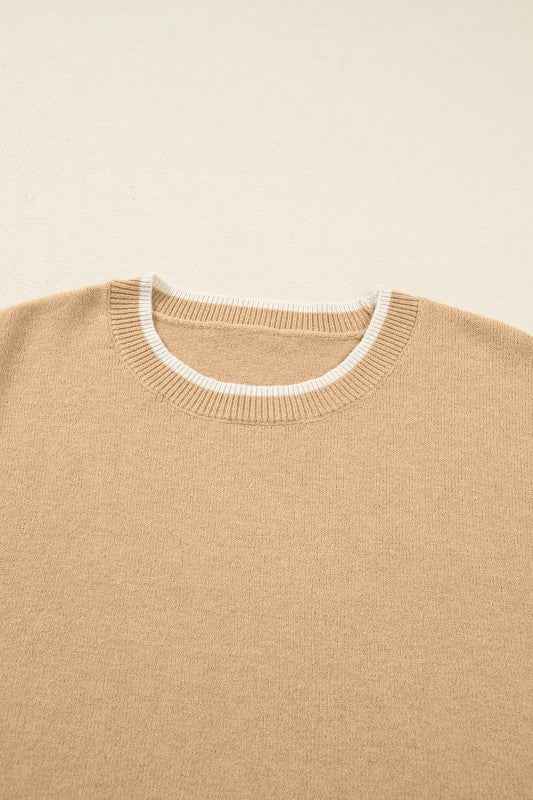 Plus Size Leopard Bow Split Cuff Sweater d55a5a9c-693f-4a02-9b7b-4010fc1b78c9