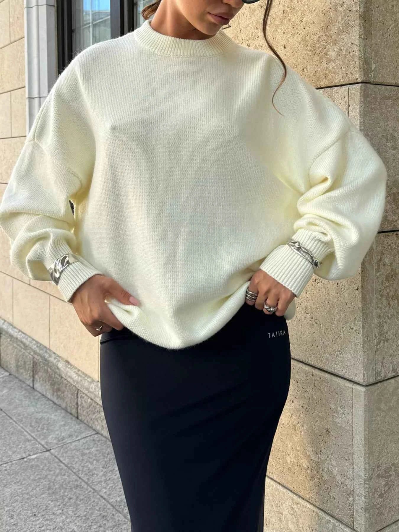 Cutout Round Neck Dropped Shoulder Sweater d59f7c1e2f304e91a0bbd31d2a40ee90-Max-Origin