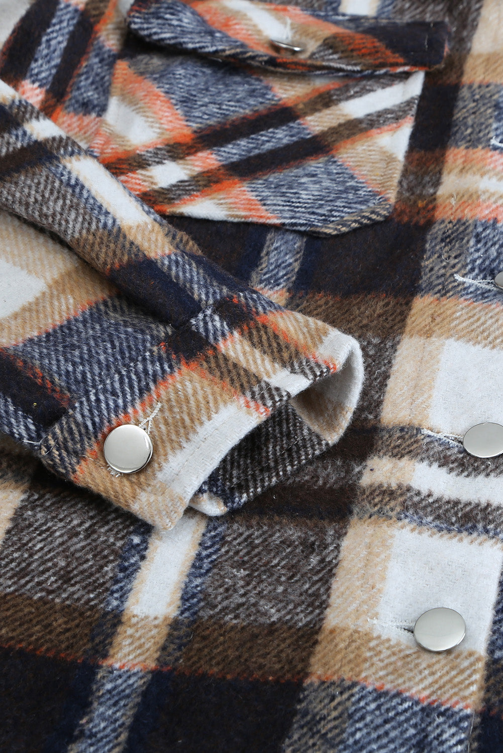Red Plaid Button Front Pocket Shirt Shacket d67ed4dd9545231b