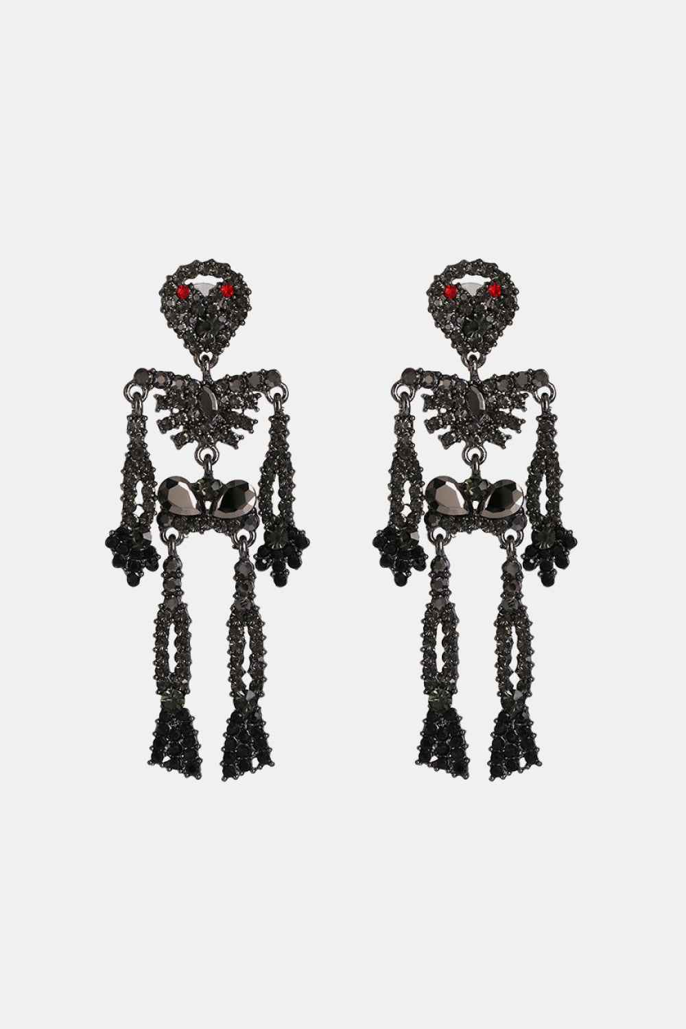 Skeleton Shape Glass Stone Dangle Earrings d724660f7cf046138497d9812dd0f142-Max