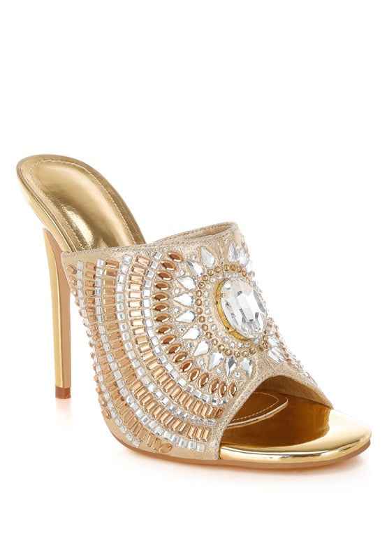 Boska Slip On Embellished Stiletto Heels d743005f-2d28-44d0-ac01-50c6532d65fe