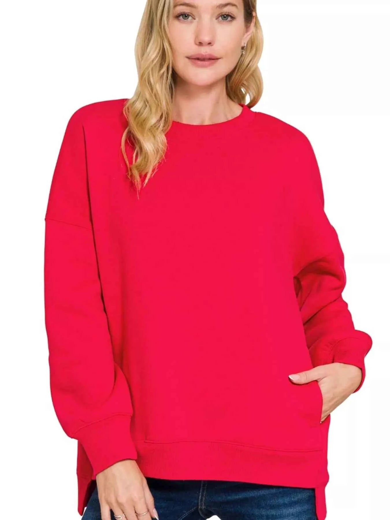 Zenana Full Size Fleece Hi-low Boyfriend Sweatshirts with Pockets Plus Size RUBY d7639556cd4d490682fee979728e19b9-Max-Origin