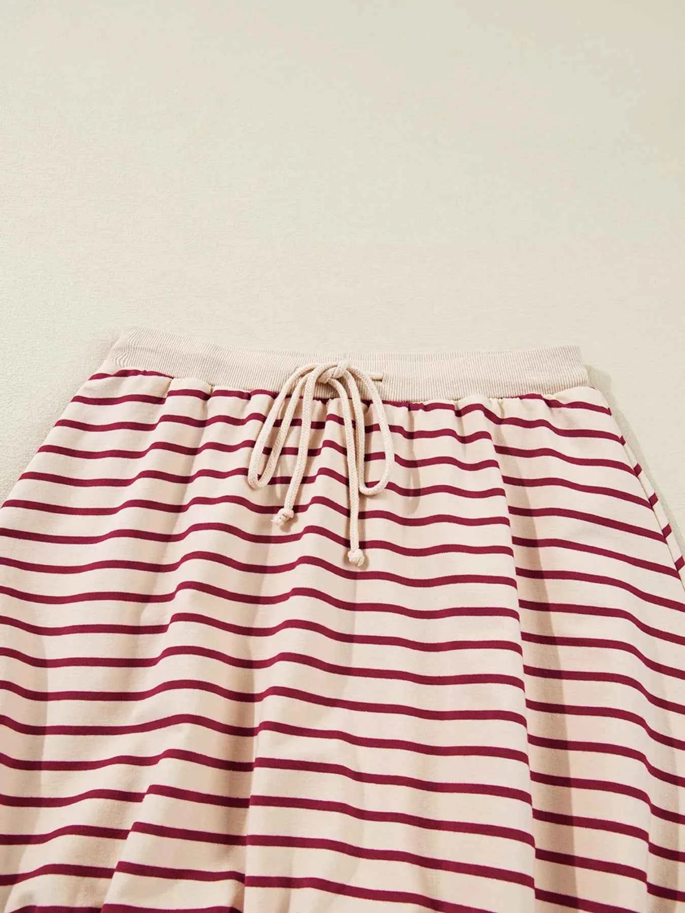 tripe Cropped Collared Drop Shoulder Pullover and Bubble Mini Skirt Set d87cfca27d8c42a696832039f9fcee74-Max-Origin