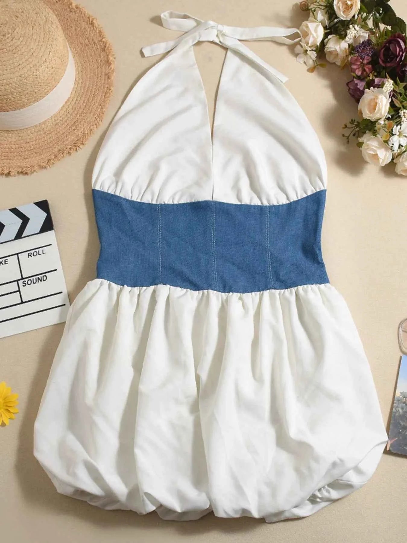 Halter Deep V-Neck Color Block Mini Dress d916b3d7-b85a-48cb-8ce7-f7158bb976d8-Max-Origin