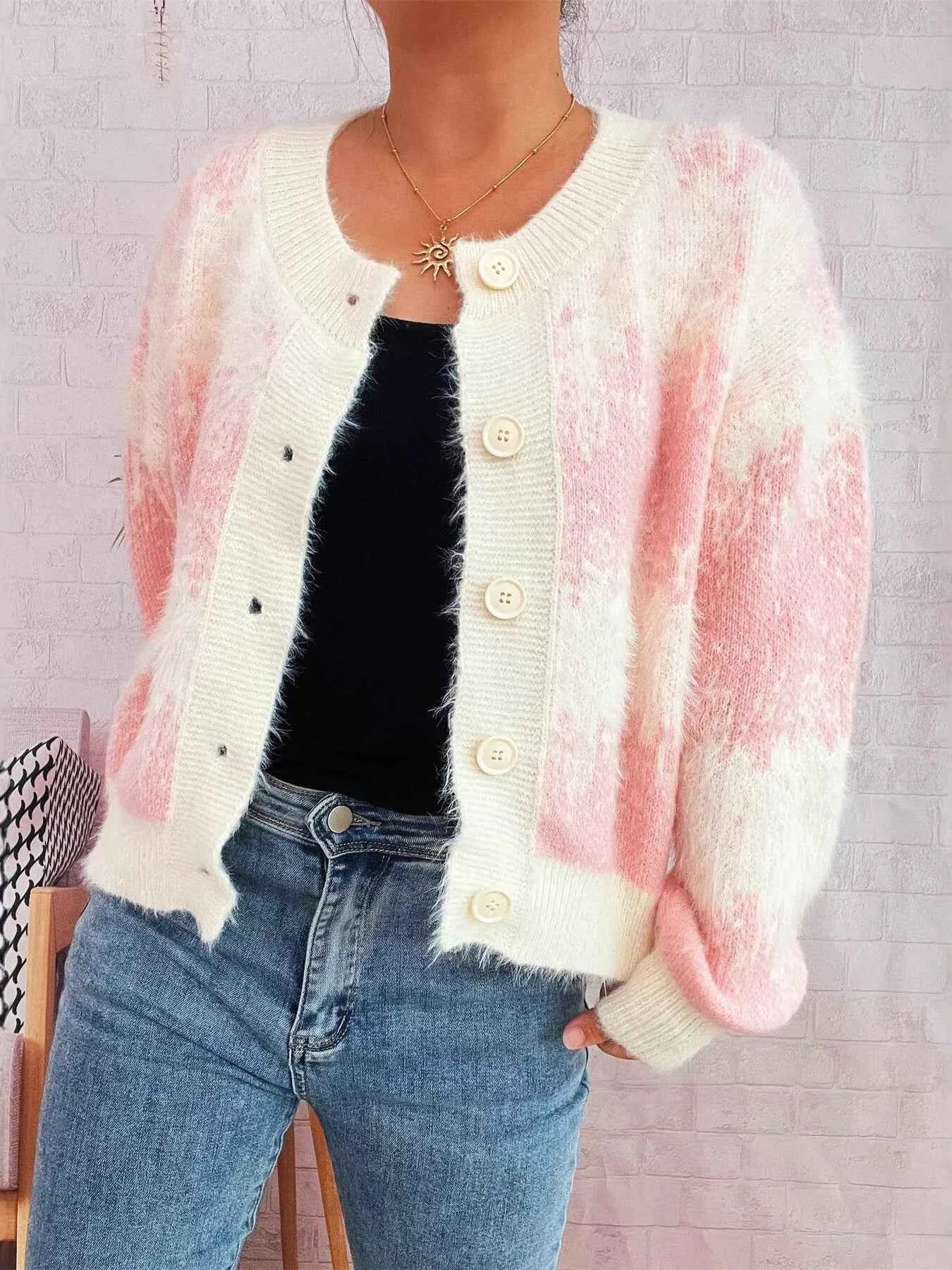 Ribbed Hem Button Up Cardigan da5fa7d35c1e4efda5bf924a3f48a4a9-Max-Origin