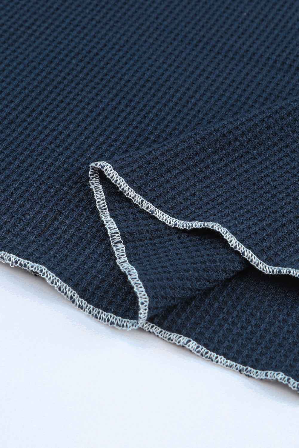 Red Exposed Seam Textured Pullover Long Sleeve Top db3738bb975f3b40