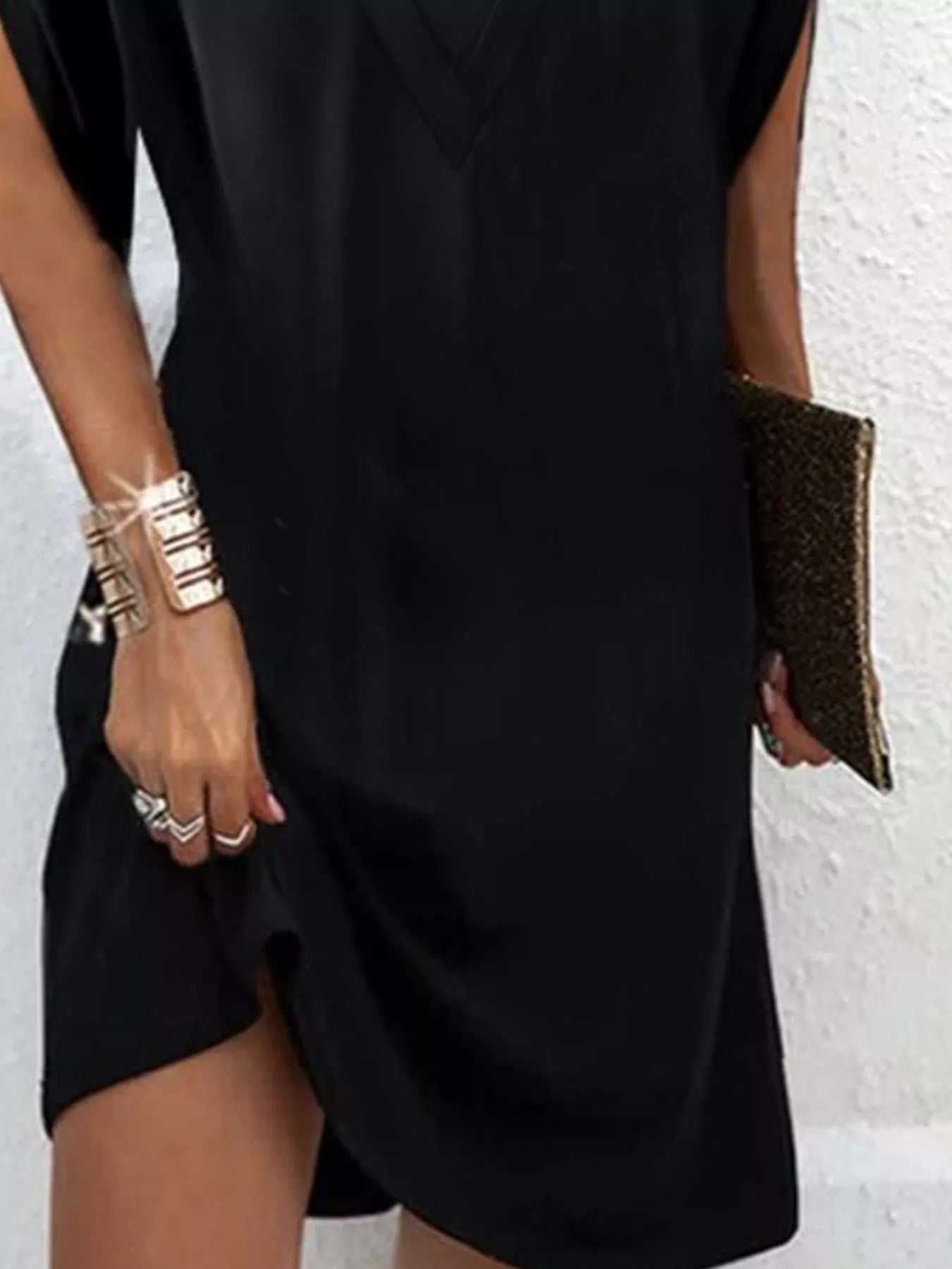 Full Size V-Neck Slit Sleeve Mini Dress Plus Size dc4ddd48-a197-4a9d-8316-55446d8cf1ea-Max-Origin
