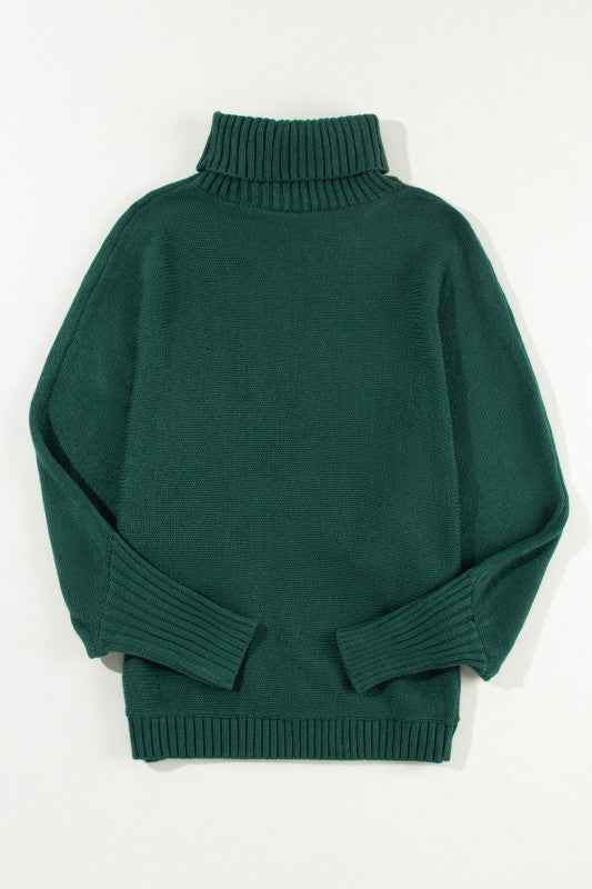 Christmas Merry Embroidered Puff Sleeve Turtleneck de578f2a-be91-48d1-b48c-58166af7f12e