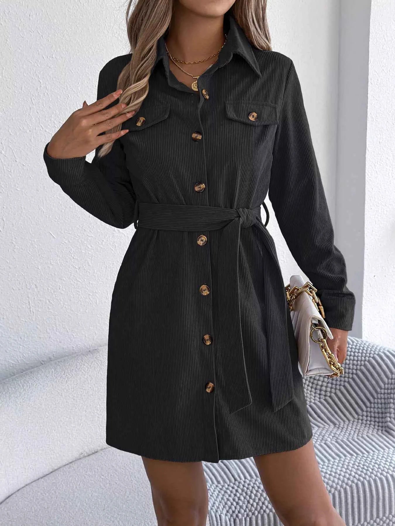 Button-Front Corduroy Shirt Dress de9120bd91584cfb985144d39fff6ca6-Max-Origin