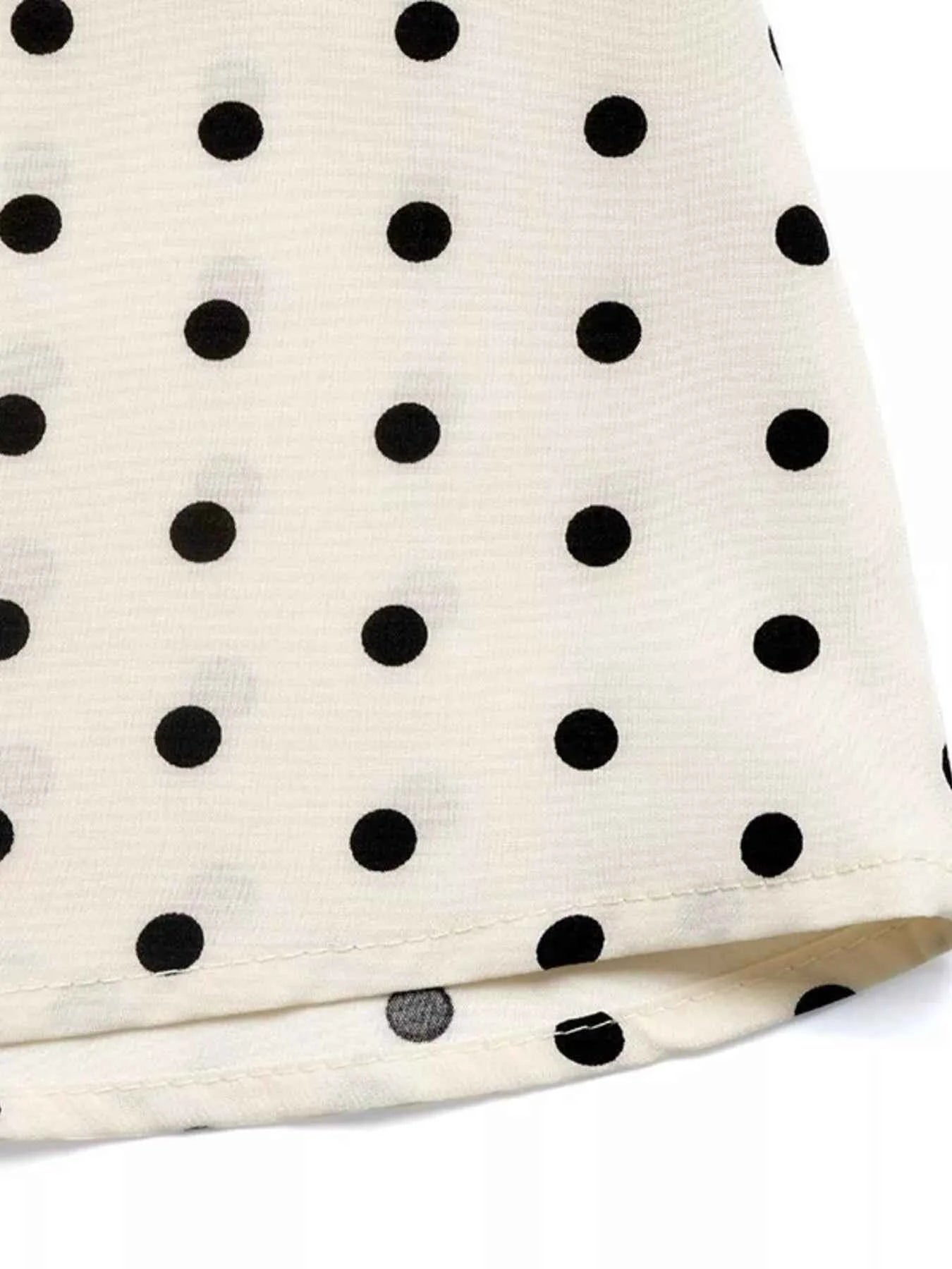 Polka Dot Tie Front Long Sleeve Midi Dress df10022018f244139a7485ee1c22e992-Max-Origin