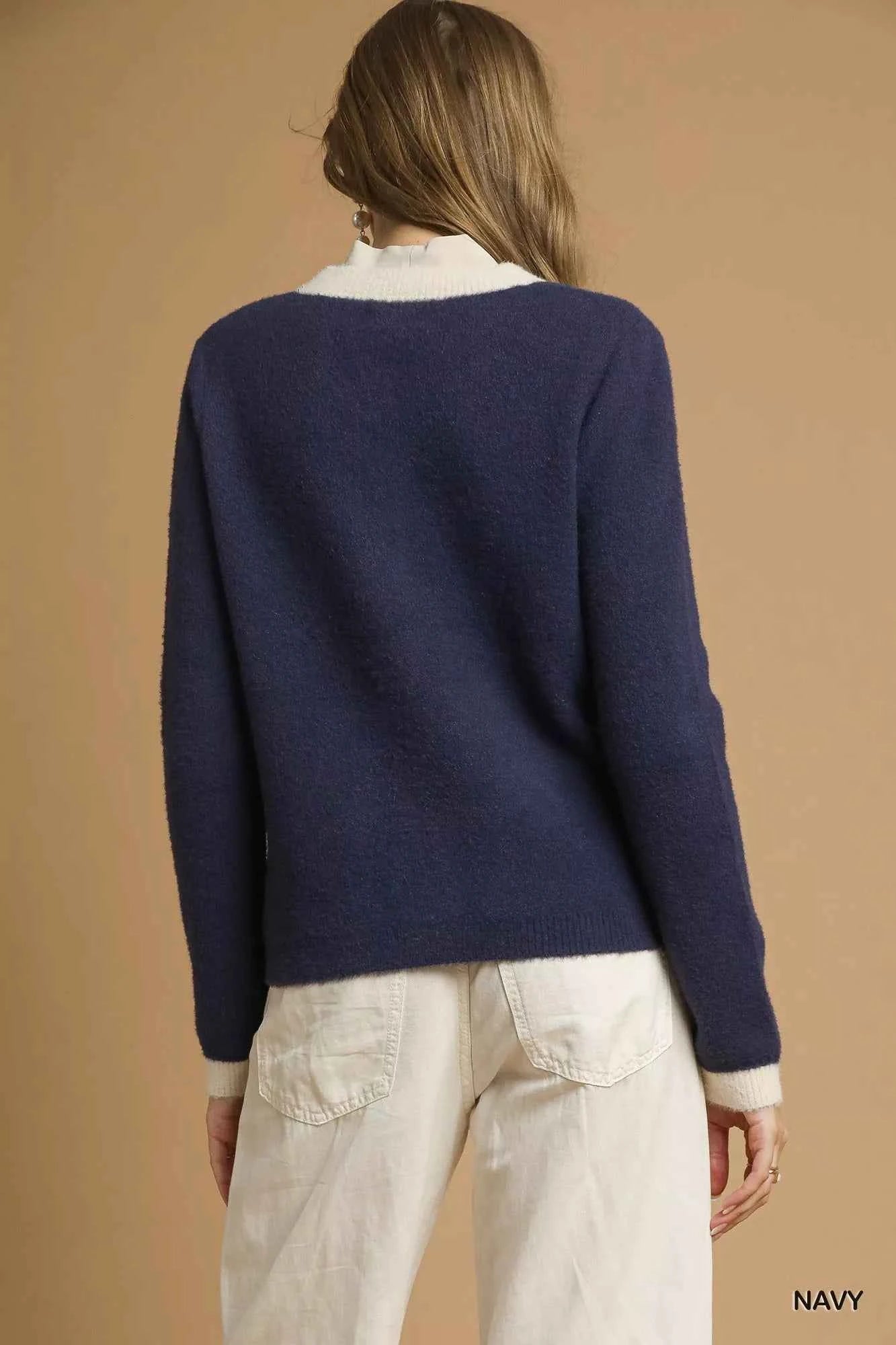 Umgee Two-Tone Button Front Cardigan dfd0586d-67b6-413d-b508-586f962320f9-Max-Origin