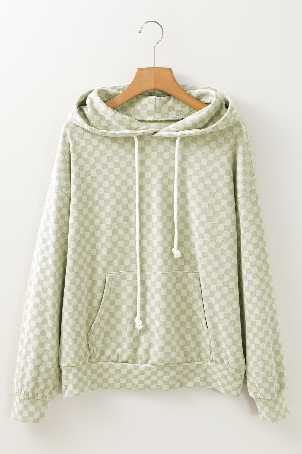 Green Checkered Kangaroo Pocket Hoodie e0a5150cf2f56fdc